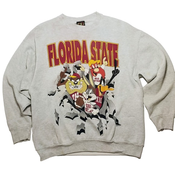Vintage FSU 1994 TSI Loony Toons FLORIDA STATE UNIVERSITY Warner Bros Large 90s